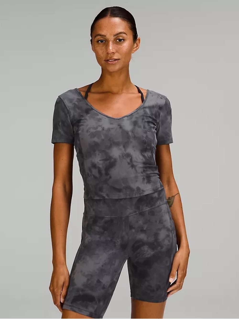 Lululemon Align T-Shirt Diamond Dye Pitch Grey Graphite Grey